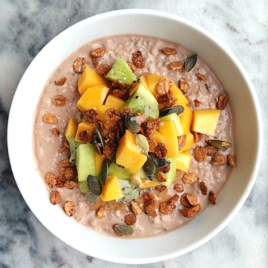 Papas de aveia frias de&nbsp;chocolate