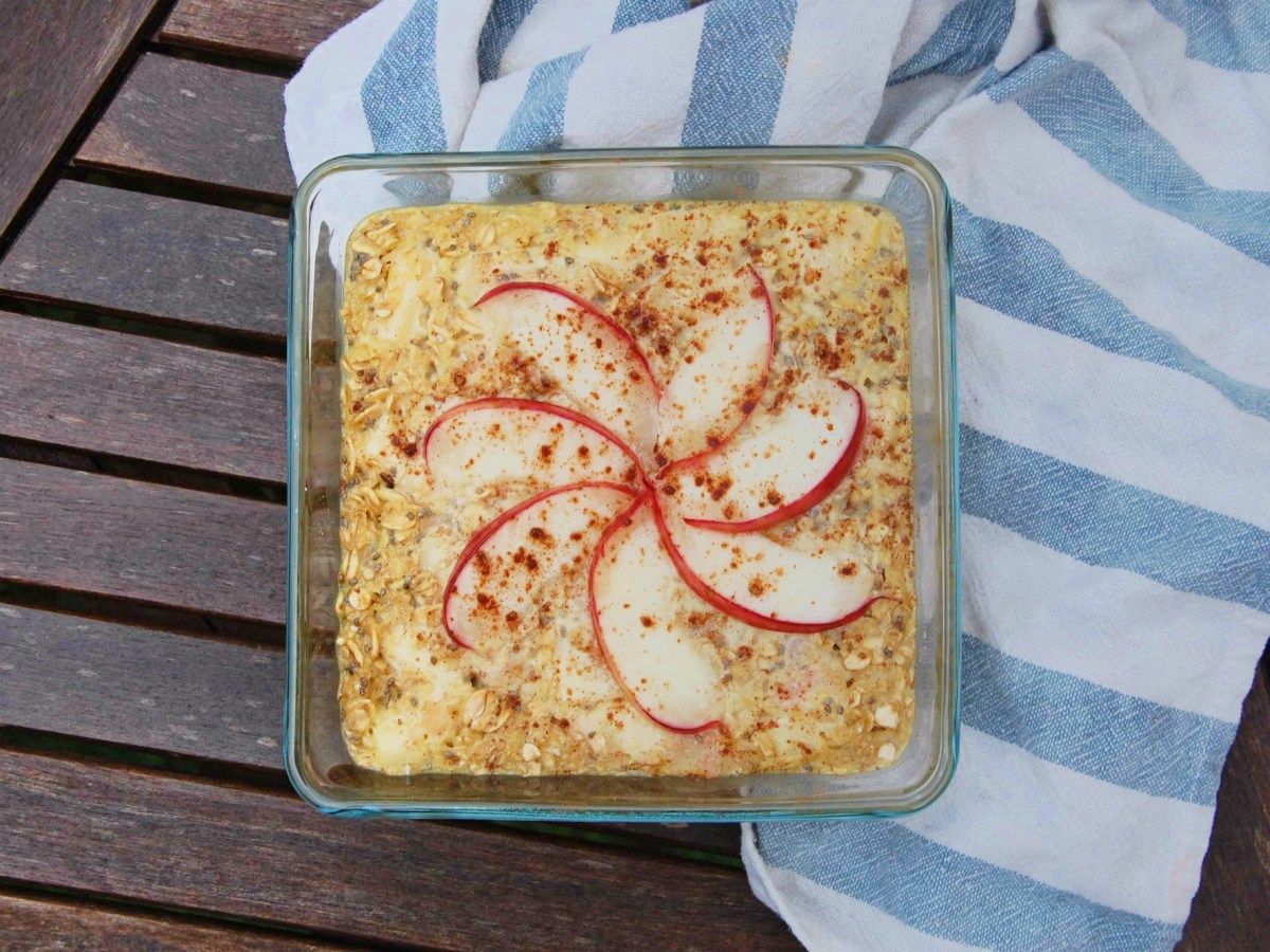 Aveia no forno com&nbsp;nectarina