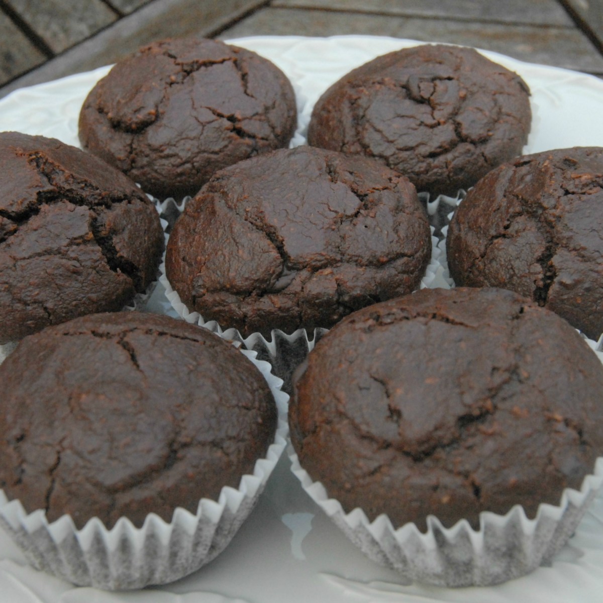 Muffins saudáveis de coco e chocolate&nbsp;negro