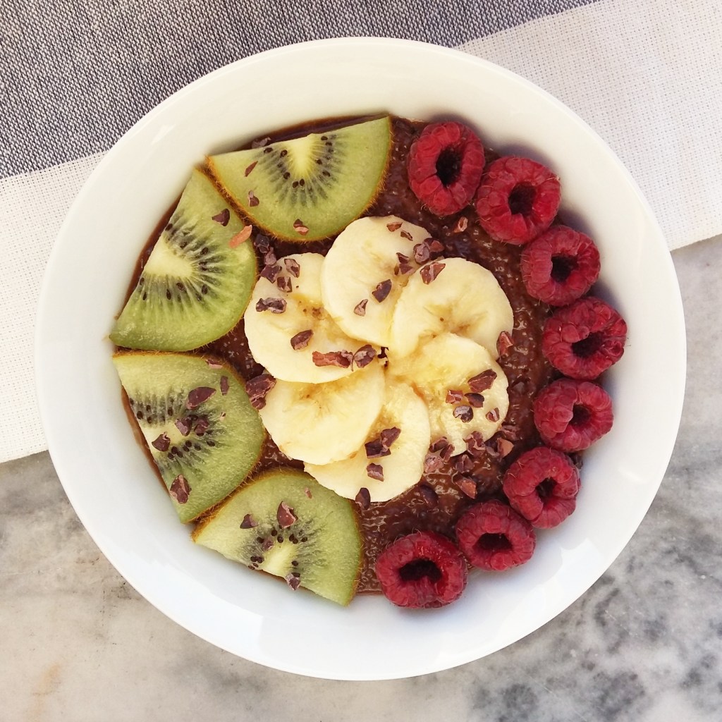 Pudim de chia de banana e&nbsp;cacau