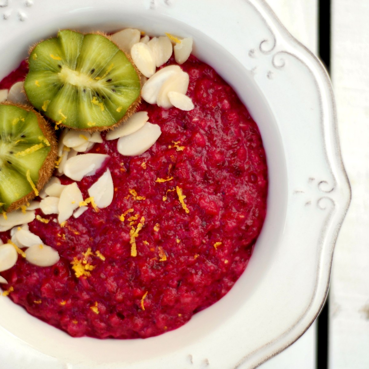 Papas de aveia de&nbsp;beterraba