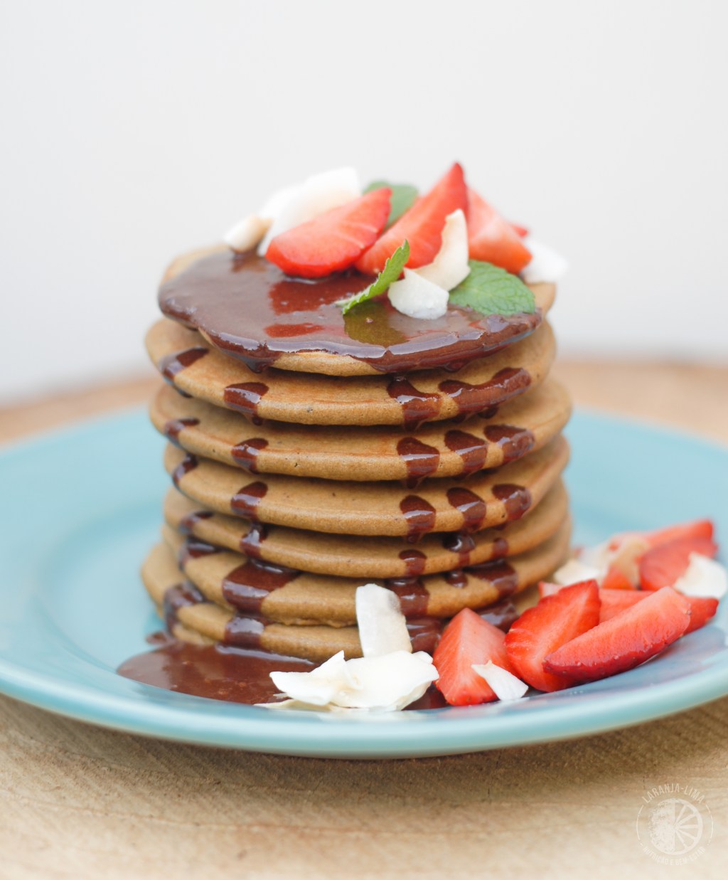 Panquecas sem glúten de coco e&nbsp;cacau