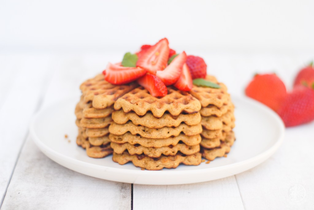 Waffles com farinha de&nbsp;grão-de-bico