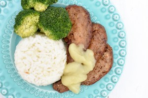 Seitan com pure de maca