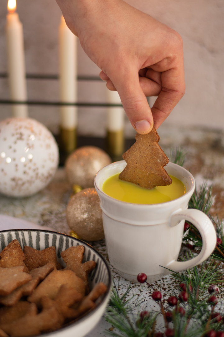 receita saudável bolachas de gengibre de natal vegan