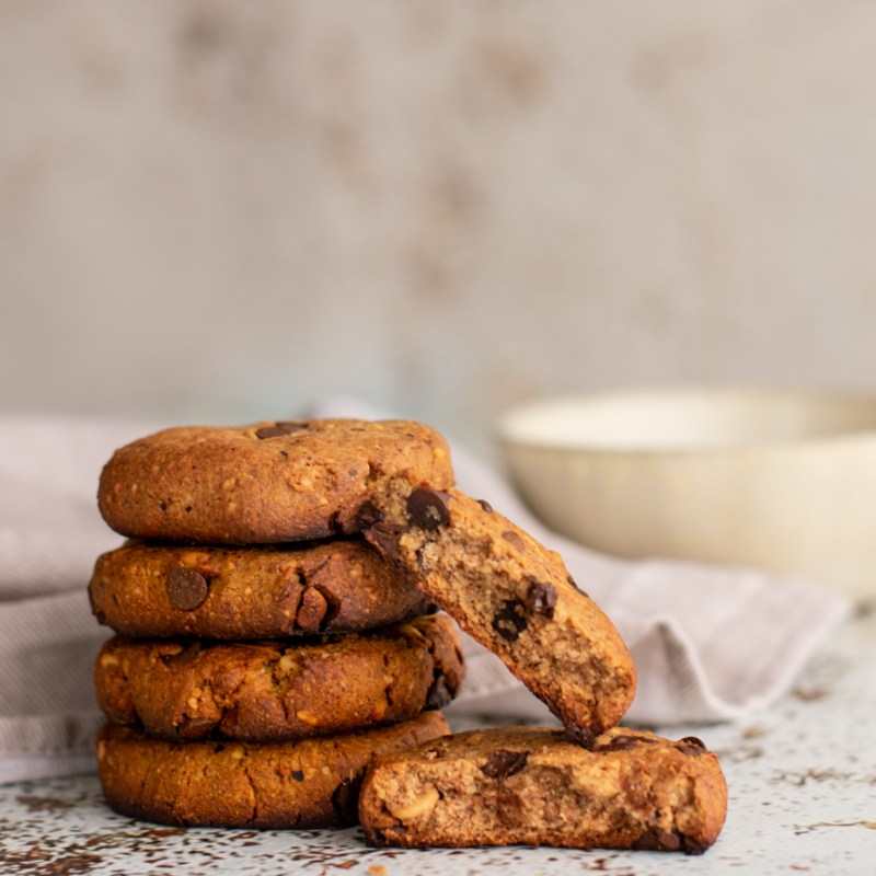 Bolachas vegan com pepitas de&nbsp;chocolate