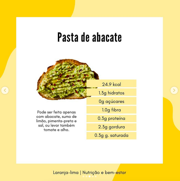 laranja-lima nutricao e bem estar: valores nutricionais de pasta de abacate caseira