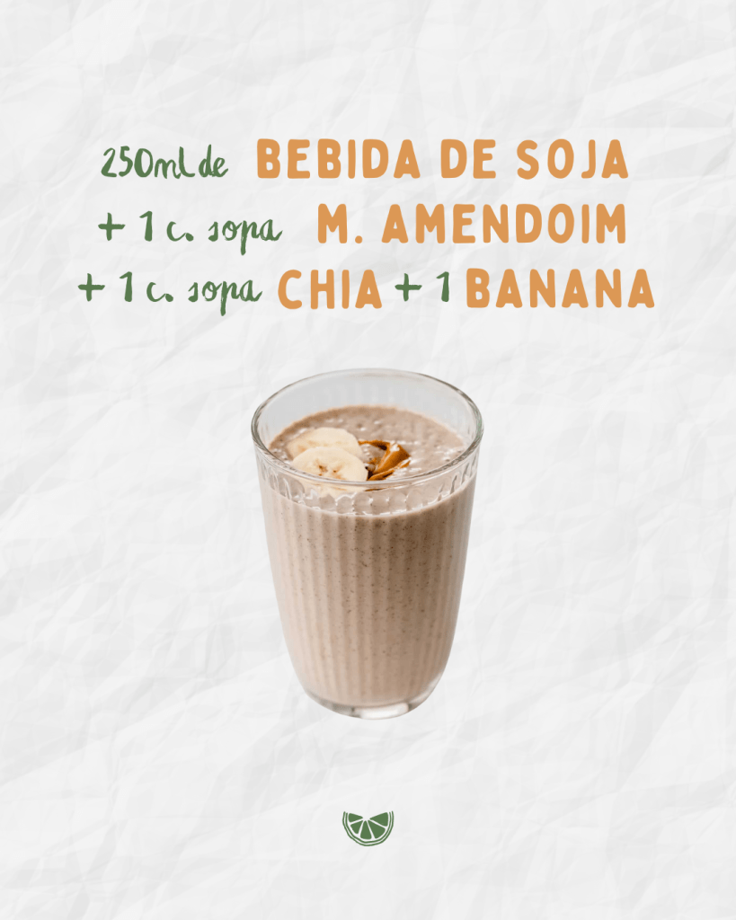 snack vegan batido de banana e amendoim